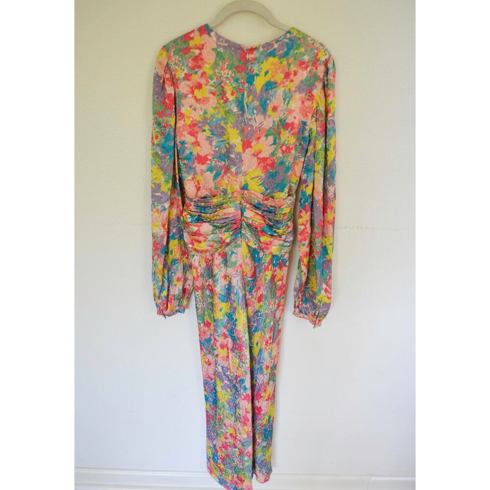 Ronny Kobo Mia Floral Midi Dress Long Sleeve Cocktail - Picture 9 of 11